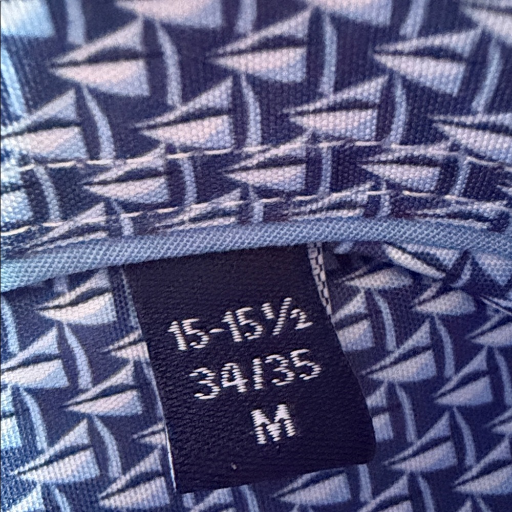 Nautica Men's Geometric Blue Dress Shirt.‎  CAJA #2 A - Picture 10 of 10
